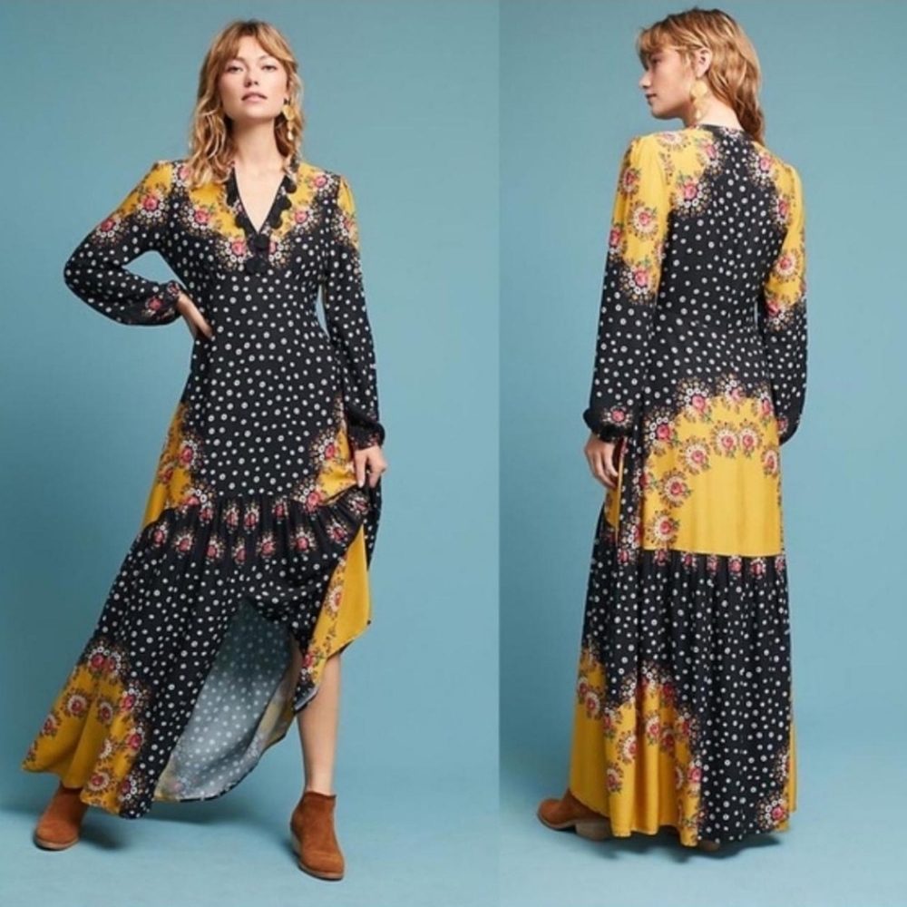 FARM Rio Floral - Blocked Maxi Dress
